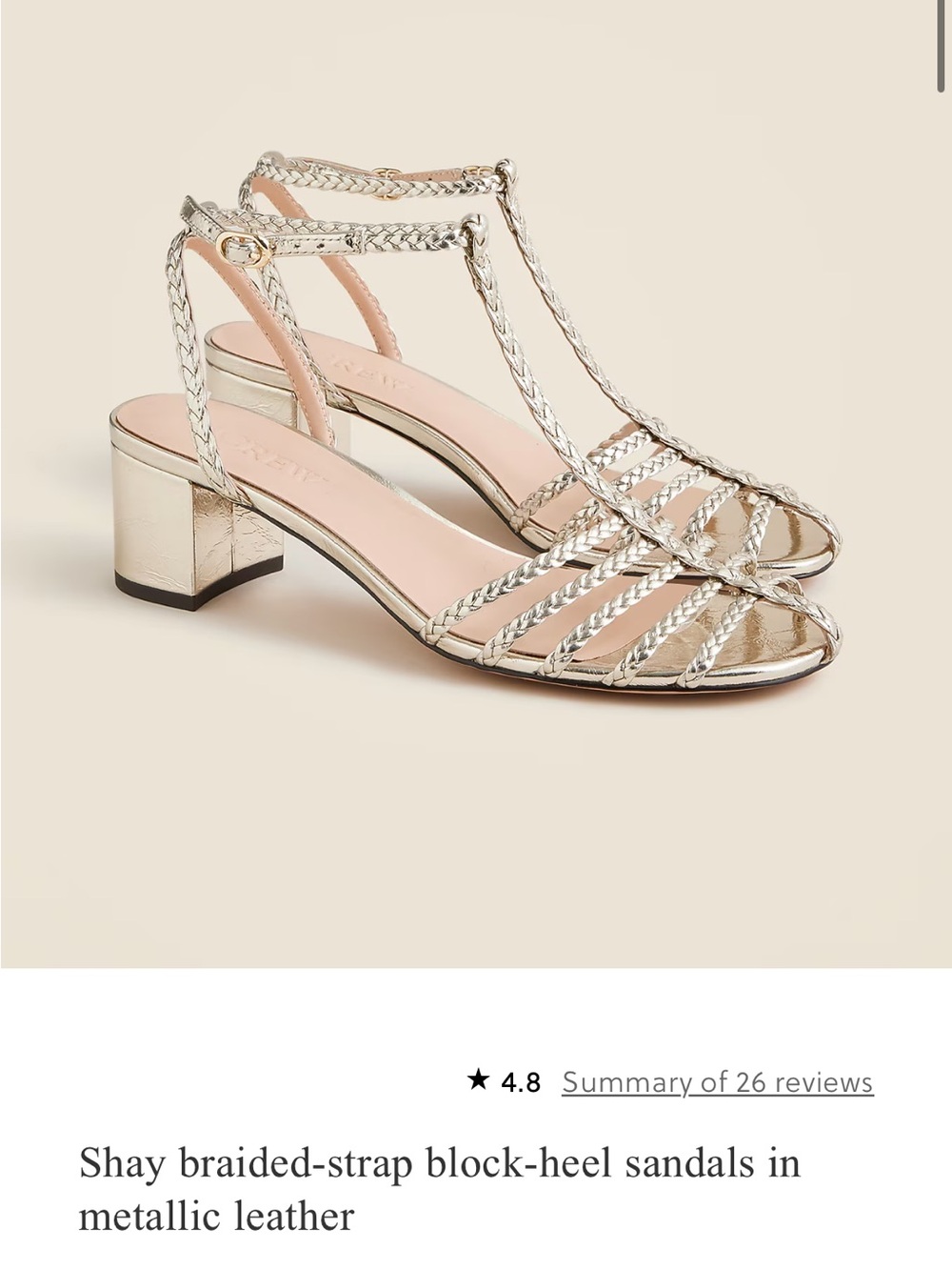 J. Crew Shay Braided Strap Sandal